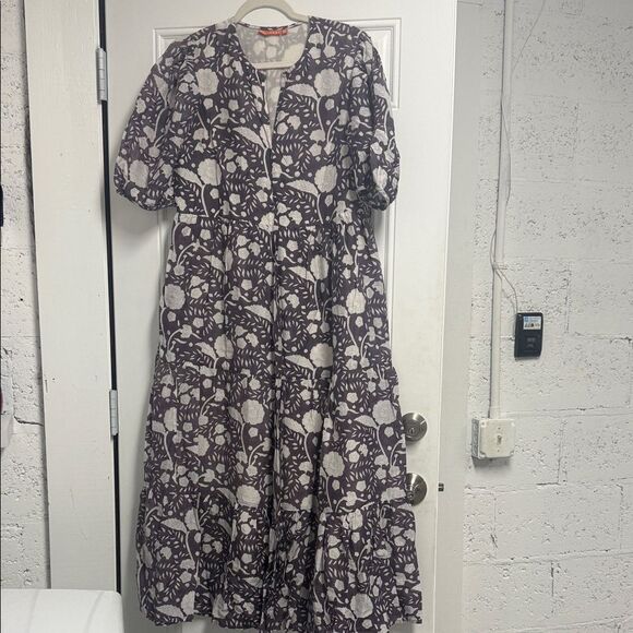 Elegant Black and White Floral Dress OLIPHANT - Size Medium - NWOT - Maxi - Picture 1 of 5
